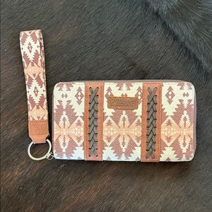 Wrangler Brown and Cream Patterned Wallet